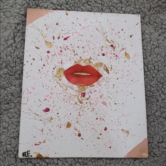Splatter painting, lips - Picture 1 of 1